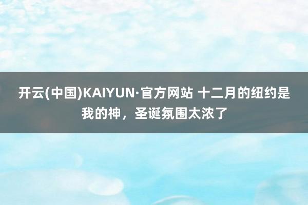 开云(中国)KAIYUN·官方网站 十二月的纽约是我的神，圣诞氛围太浓了