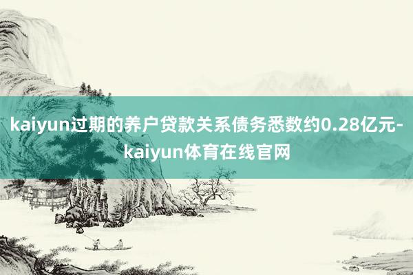 kaiyun过期的养户贷款关系债务悉数约0.28亿元-kaiyun体育在线官网