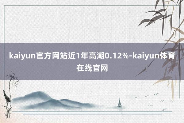 kaiyun官方网站近1年高潮0.12%-kaiyun体育在线官网