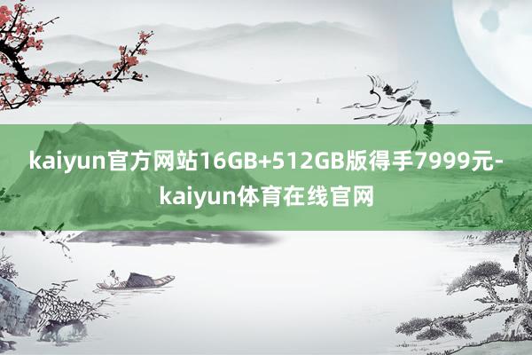 kaiyun官方网站16GB+512GB版得手7999元-kaiyun体育在线官网