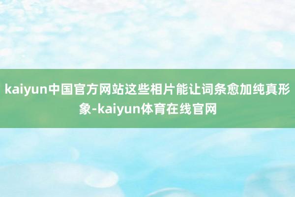 kaiyun中国官方网站这些相片能让词条愈加纯真形象-kaiyun体育在线官网