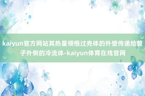kaiyun官方网站其热量领悟过壳体的外壁传递给管子外侧的冷流体-kaiyun体育在线官网