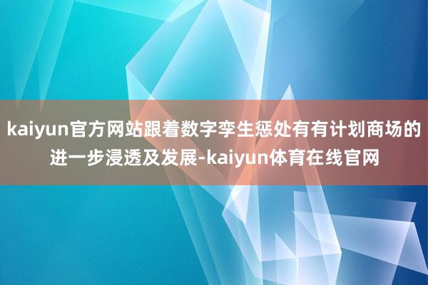 kaiyun官方网站跟着数字孪生惩处有有计划商场的进一步浸透及发展-kaiyun体育在线官网