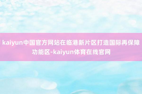 kaiyun中国官方网站在临港新片区打造国际再保障功能区-kaiyun体育在线官网