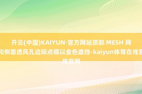 开云(中国)KAIYUN·官方网站顶部 MESH 网罩和侧面透风孔边际点缀以金色遮挡-kaiyun体育在线官网