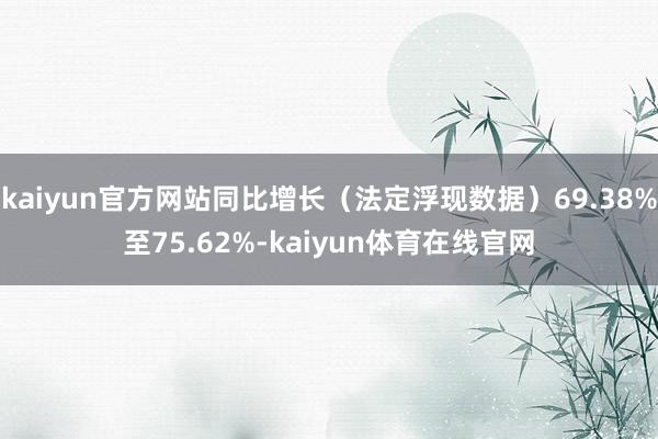 kaiyun官方网站同比增长（法定浮现数据）69.38%至75.62%-kaiyun体育在线官网